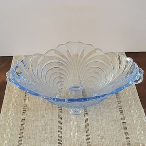 Vintage CAMBRIDGE "Caprice" Blue Oblong Bowl 11"